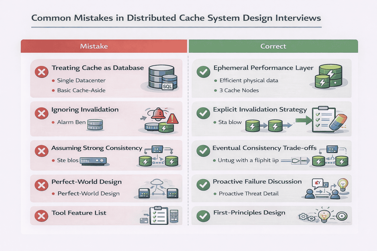 Generated with AI and Author: Common cache design interview mistakes and how to avoid them