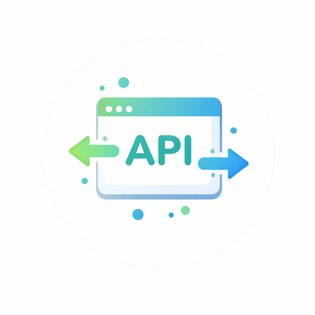 Generated with AI and Author: API endpoint connections vector icon