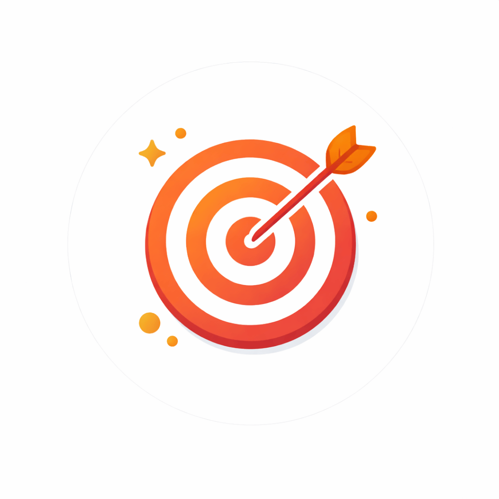 Generated with AI and Author: Target with arrow hitting bullseye vector icon