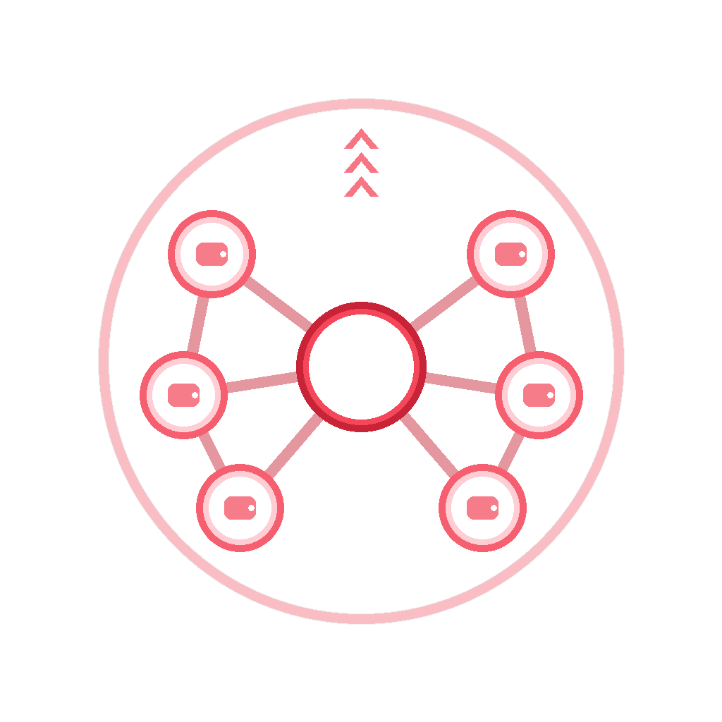 Generated with AI and Author: Distributed systems symbol with multiple nodes