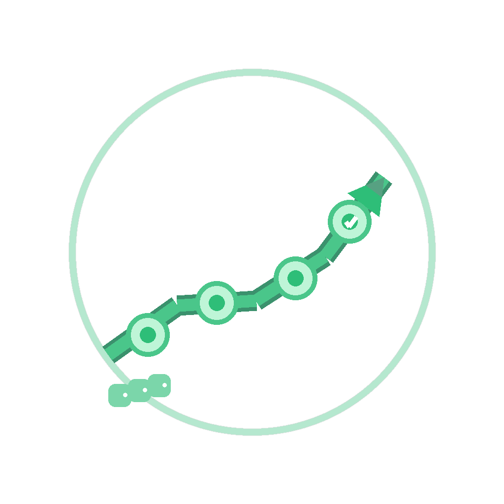Generated with AI and Author: Forward arrow symbol representing progress path