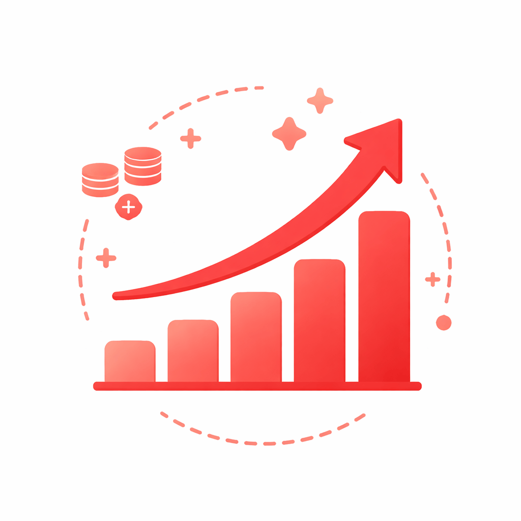 Generated with AI and Author: Growth chart symbol for scaling