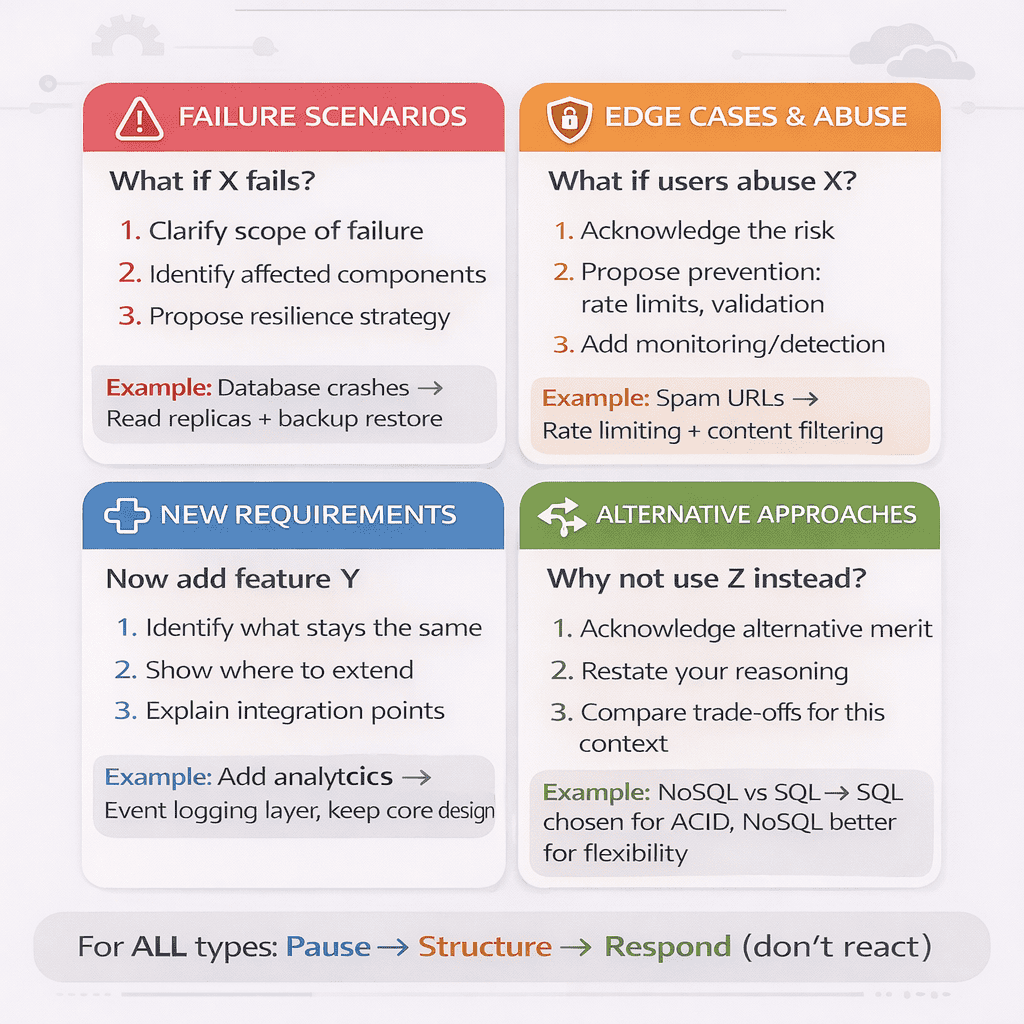 Generated with AI and Author: Framework for responding to different types of follow-up questions