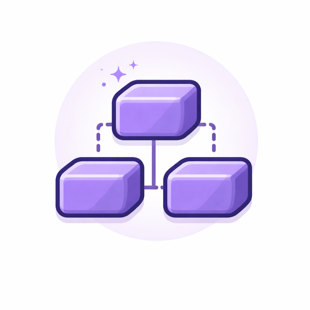 Generated with AI and Author: Simple architecture blocks symbol