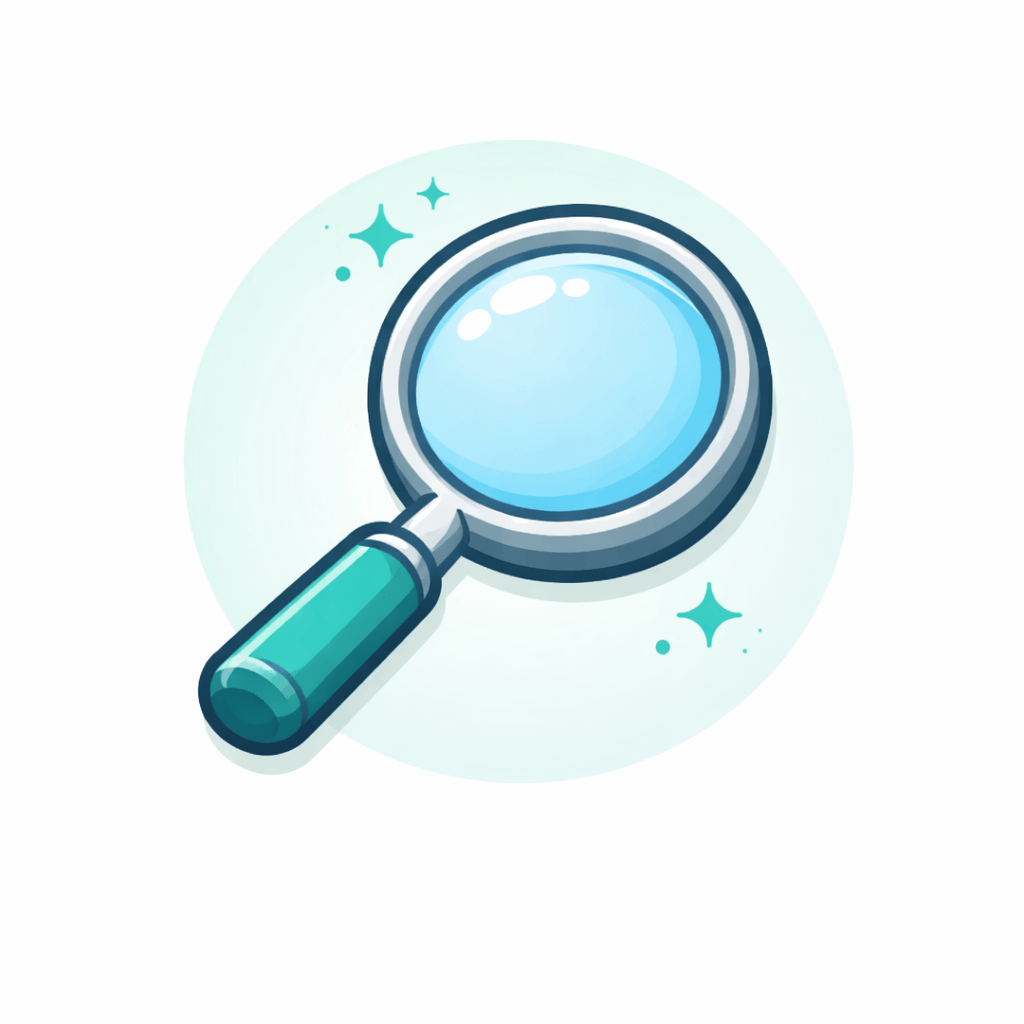 Generated with AI and Author: Magnifying glass symbol