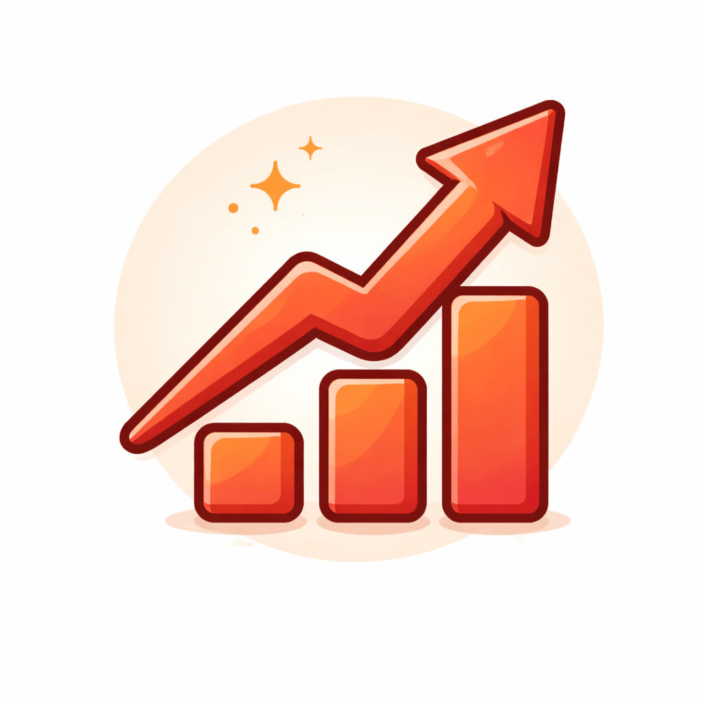 Generated with AI and Author: Upward growth arrow symbol