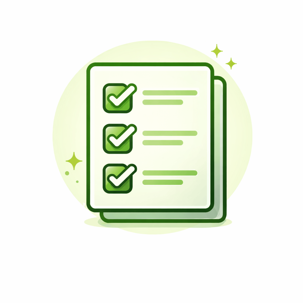 Generated with AI and Author: Checklist with checkmarks symbol