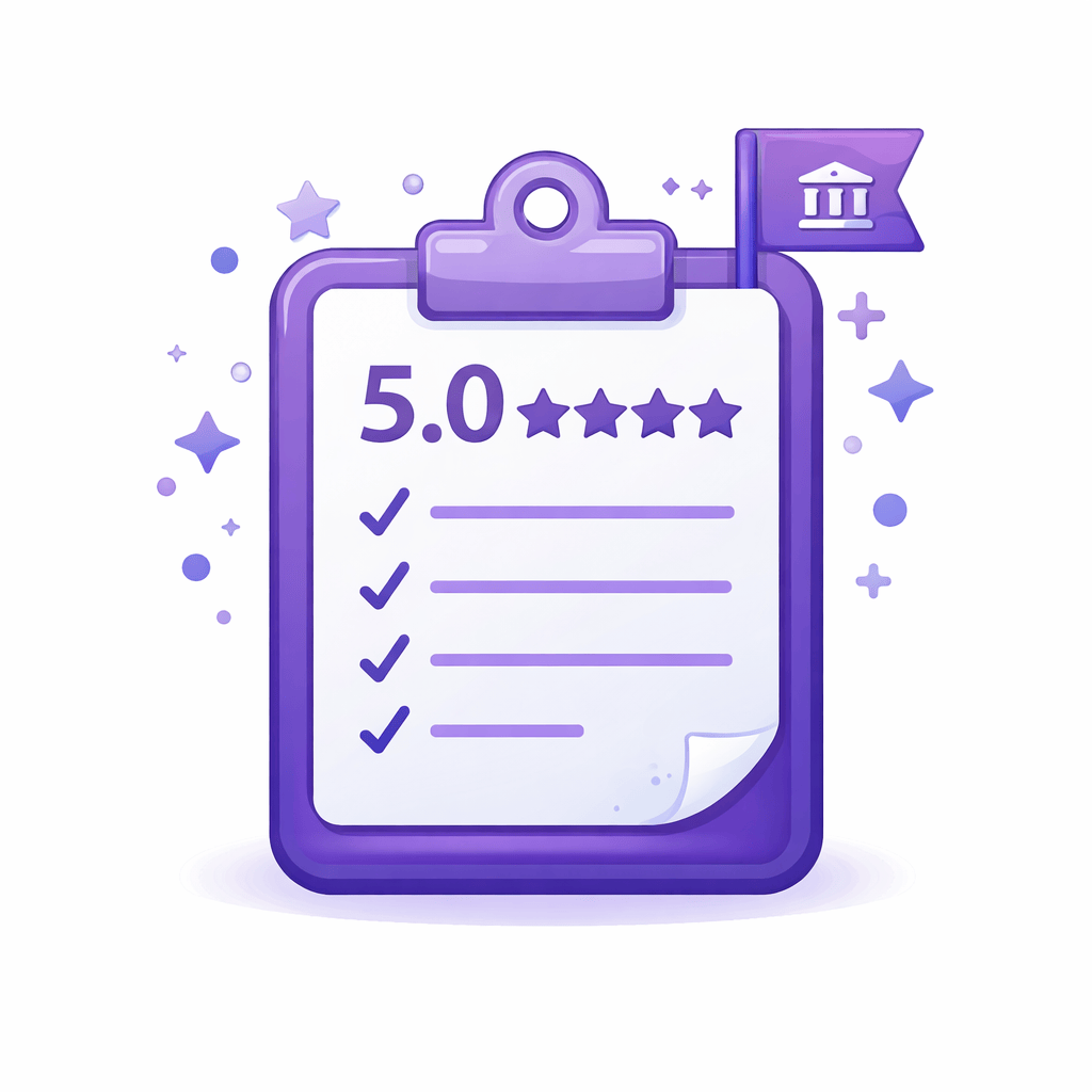 Generated with AI and Author: Scorecard with checkboxes symbol