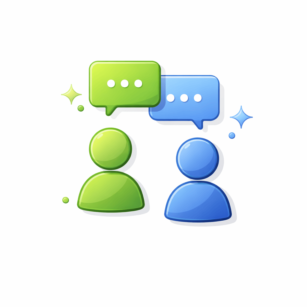 Generated with AI and Author: Interactive session symbol representing coaching