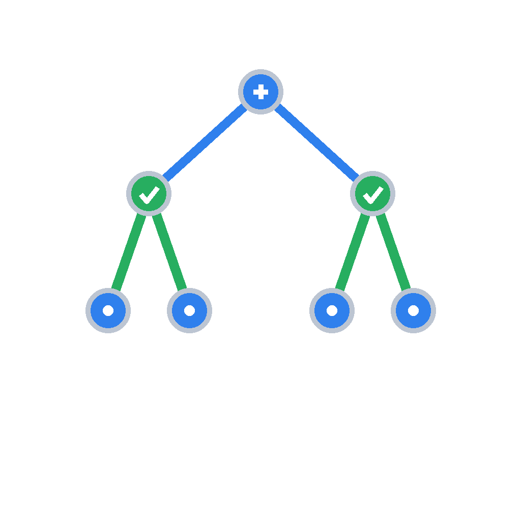 Generated with AI and Author: Decision tree flowchart symbol