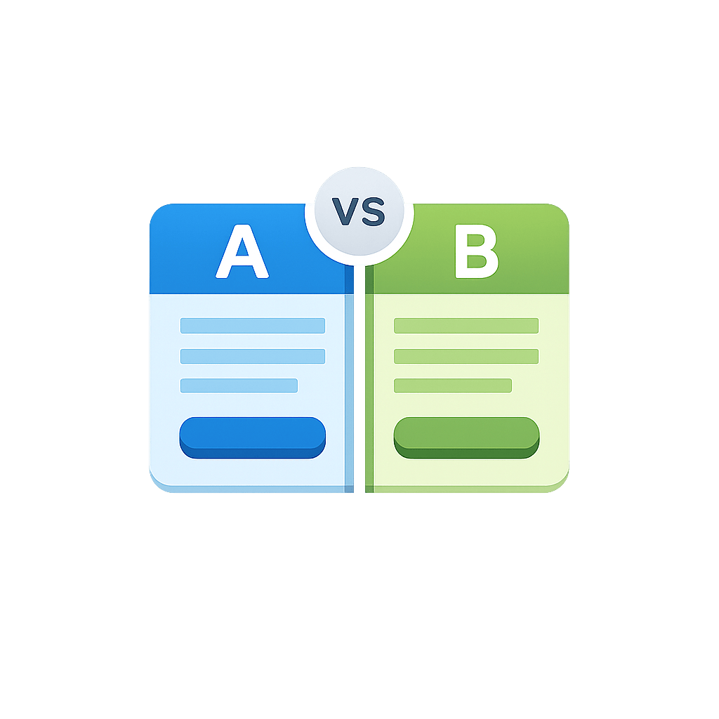 Generated with AI and Author: Side-by-side comparison symbol