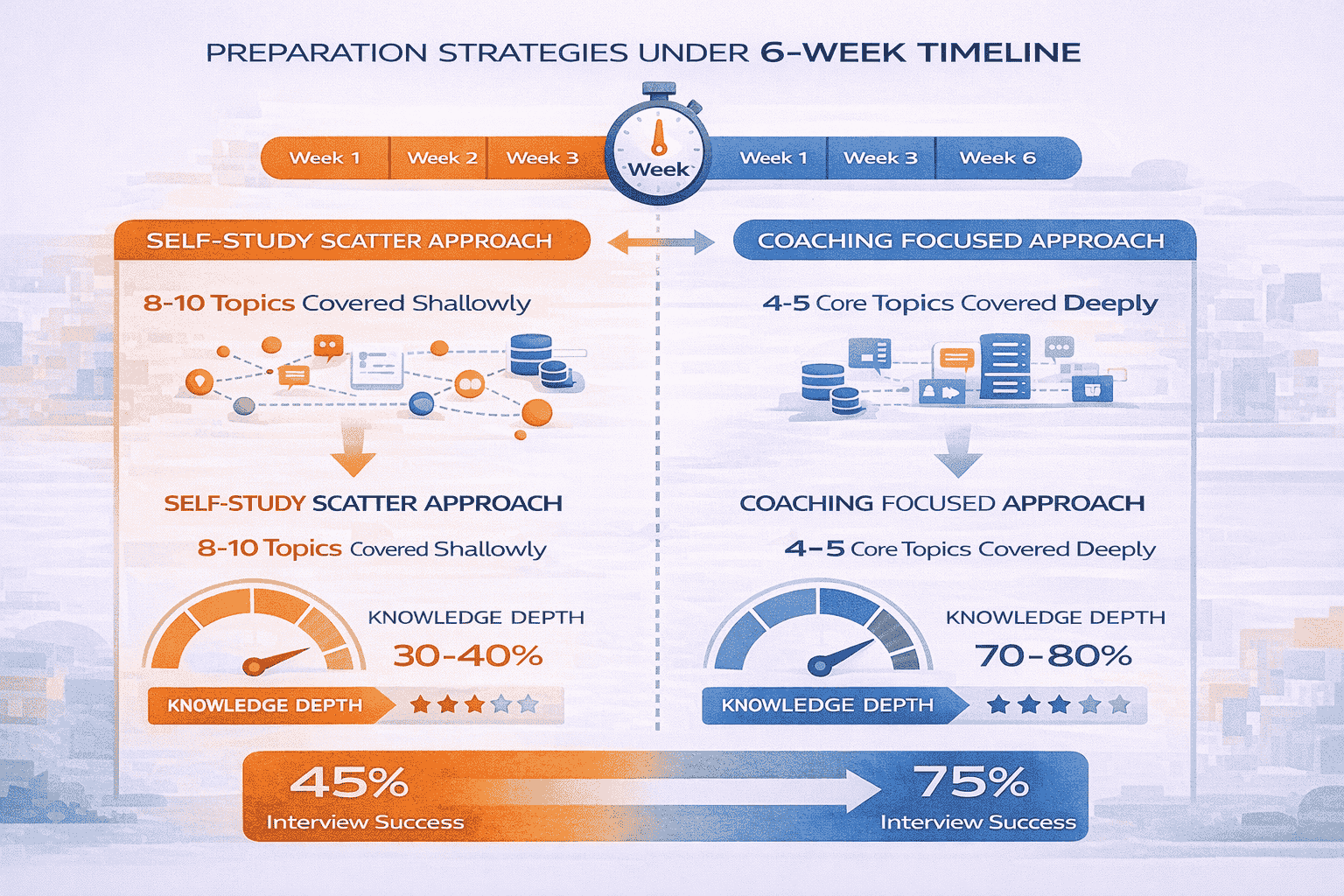 Generated with AI and Author: Preparation effectiveness under time constraints