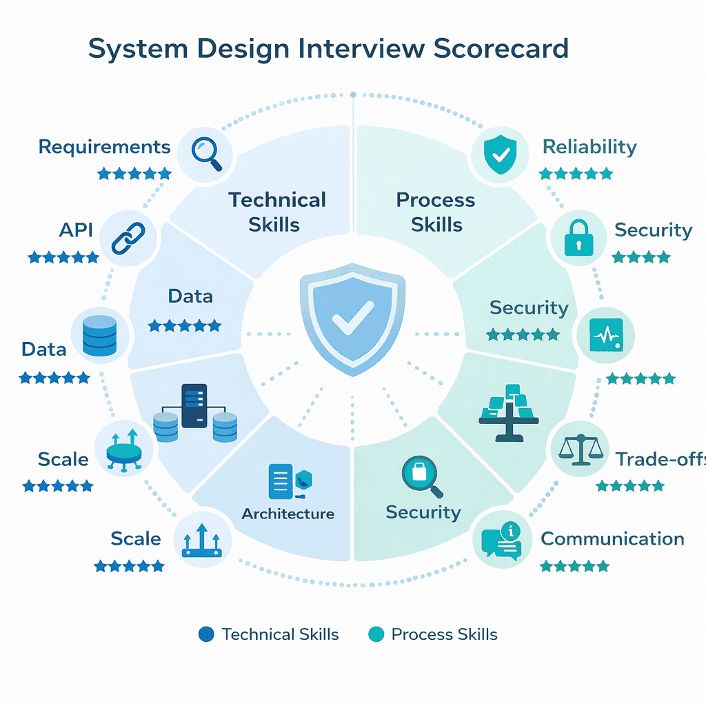 Generated with AI and Author: Visual scorecard showing ten evaluation dimensions with scoring indicators