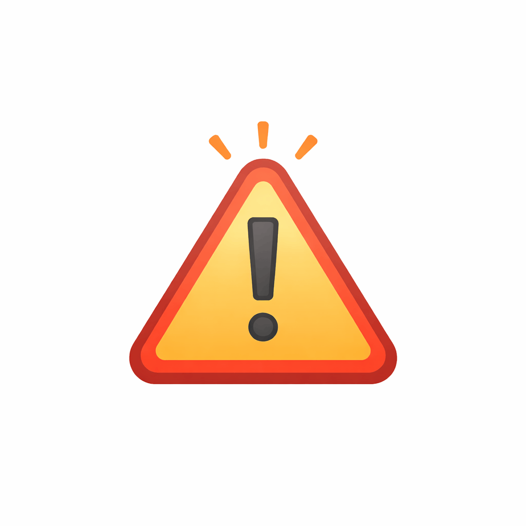 Generated with AI and Author: Warning triangle with exclamation mark