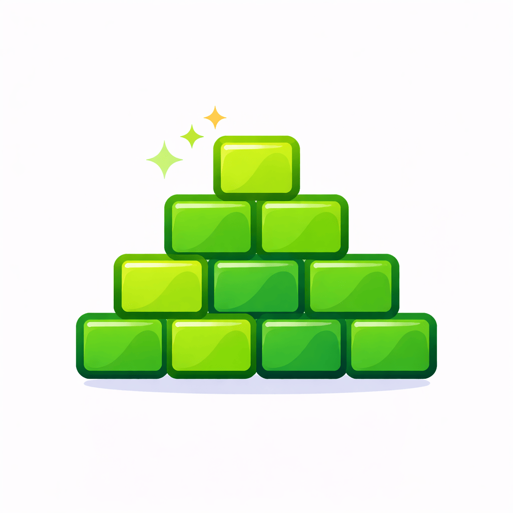 Generated with AI and Author: Foundation building blocks symbol