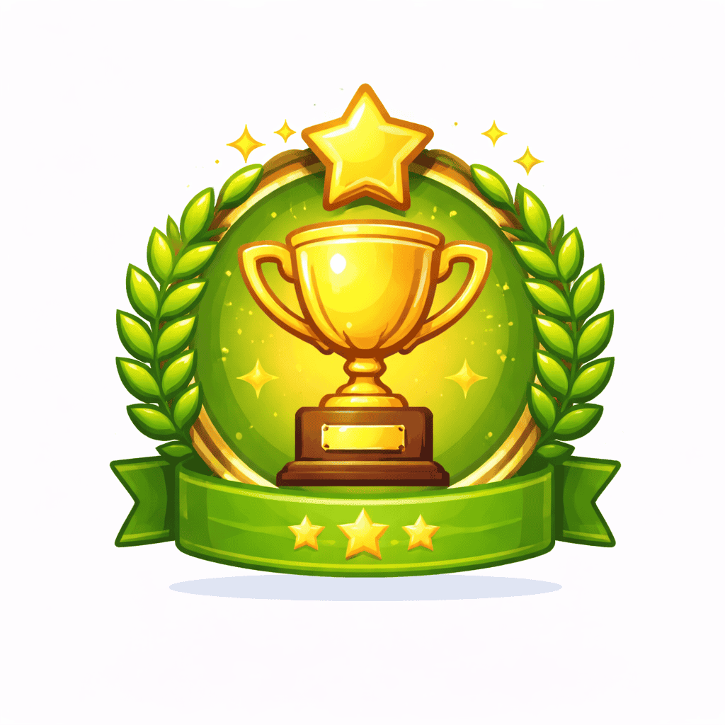Generated with AI and Author: Success trophy or achievement symbol