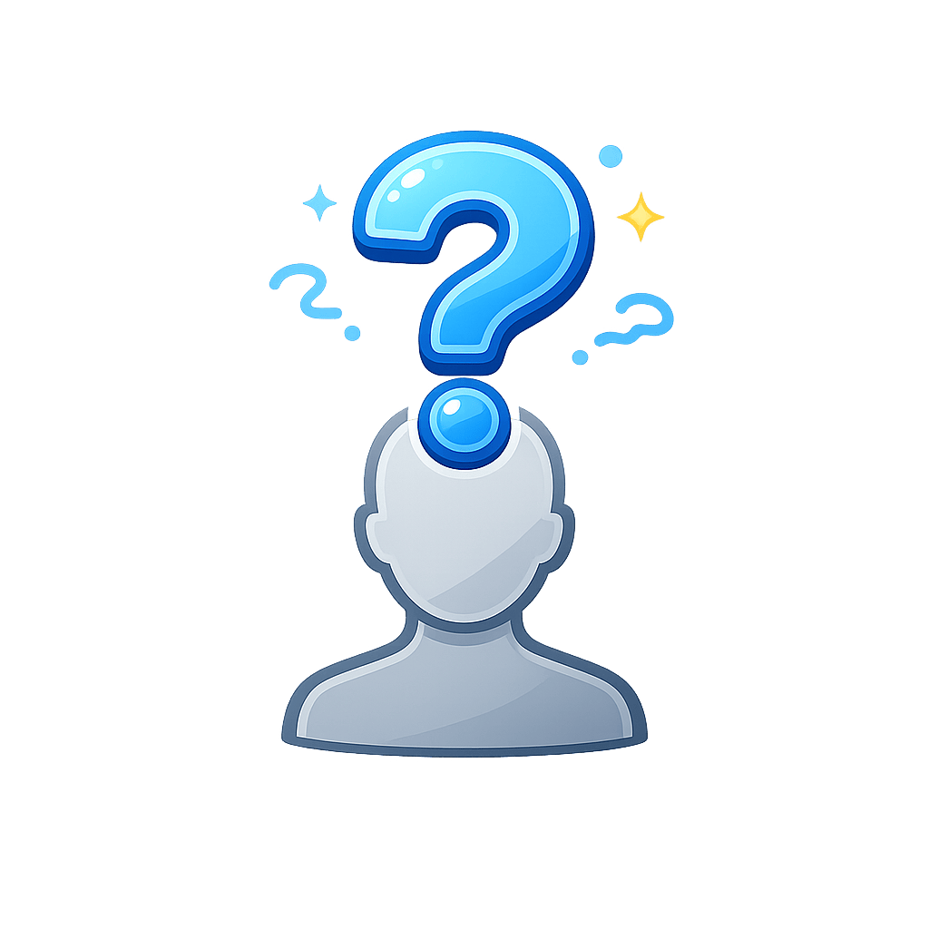 Generated with AI and Author: Confused person symbol with question mark