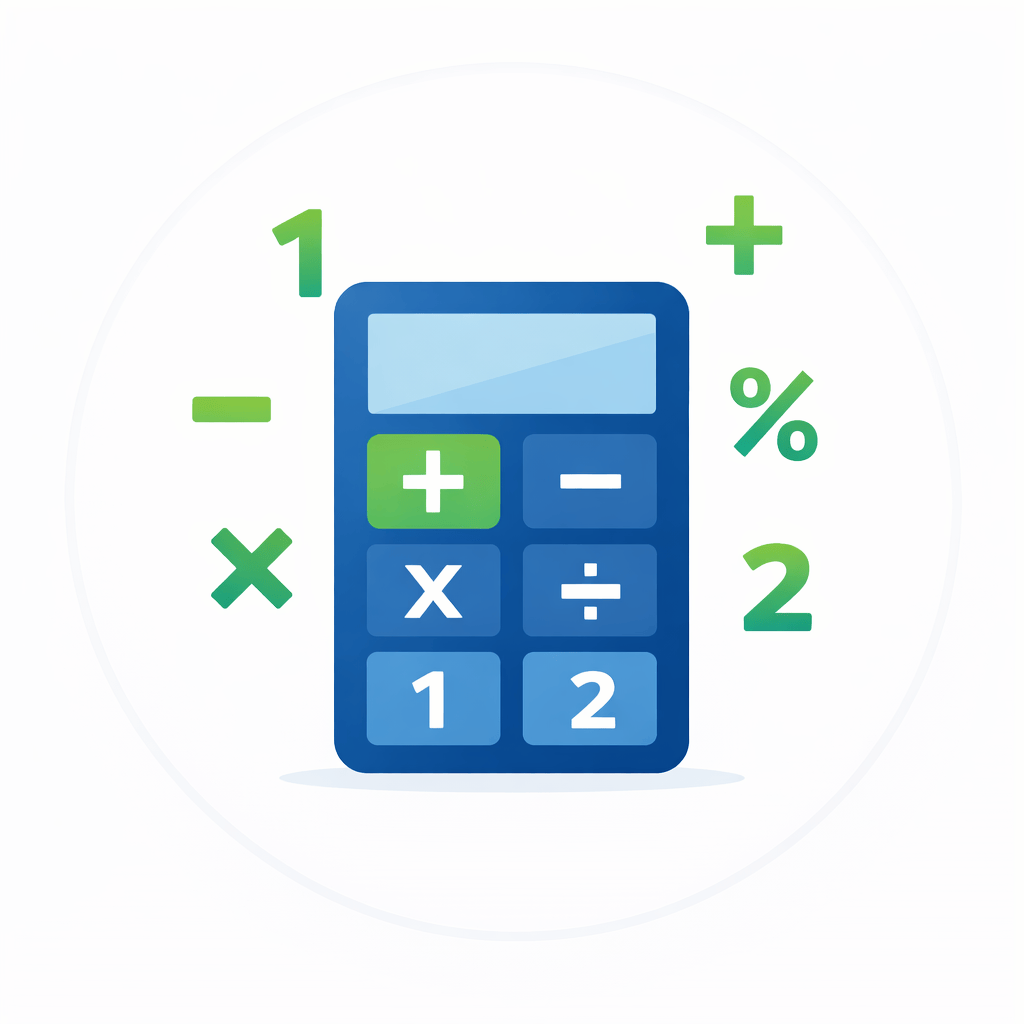 Generated with AI and Author: Calculator with mathematical symbols