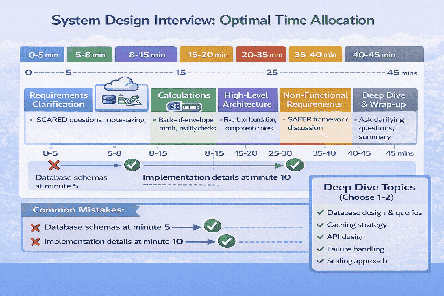 Generated with AI and Author: Timeline showing optimal time allocation across interview phases