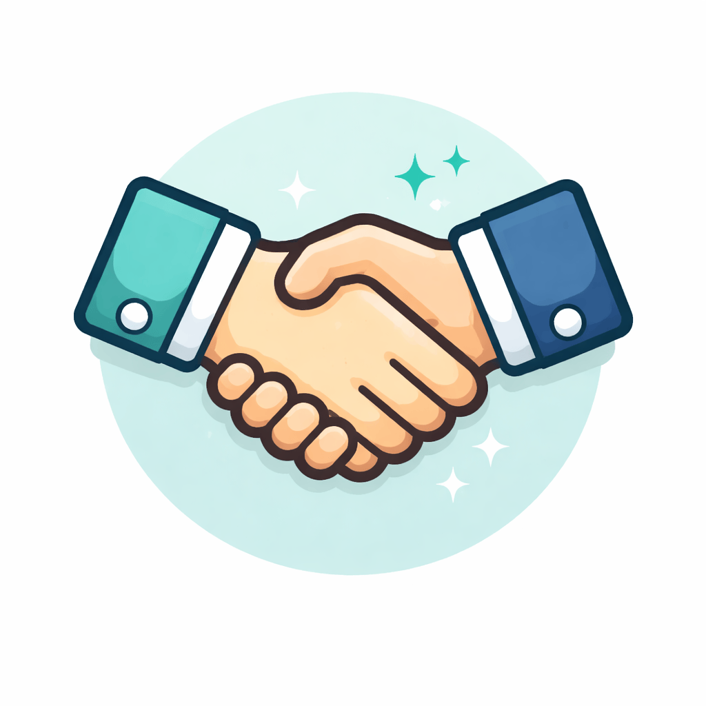 Generated with AI and Author: Handshake or agreement symbol