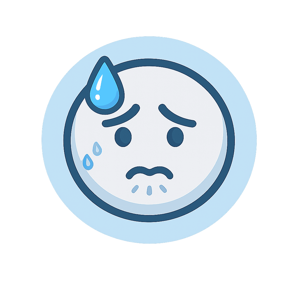 Generated with AI and Author: Worried face symbol in vector style