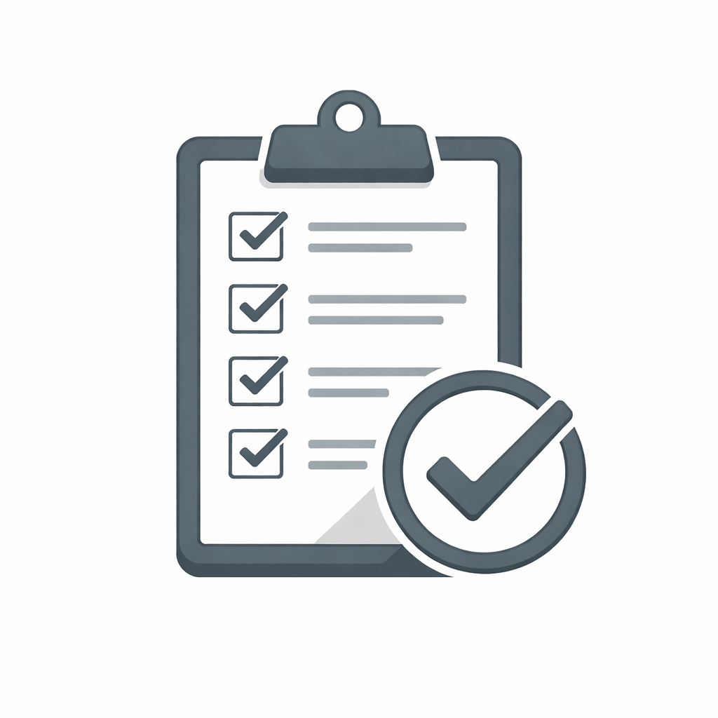 Generated with AI and Author: Completed checklist symbol