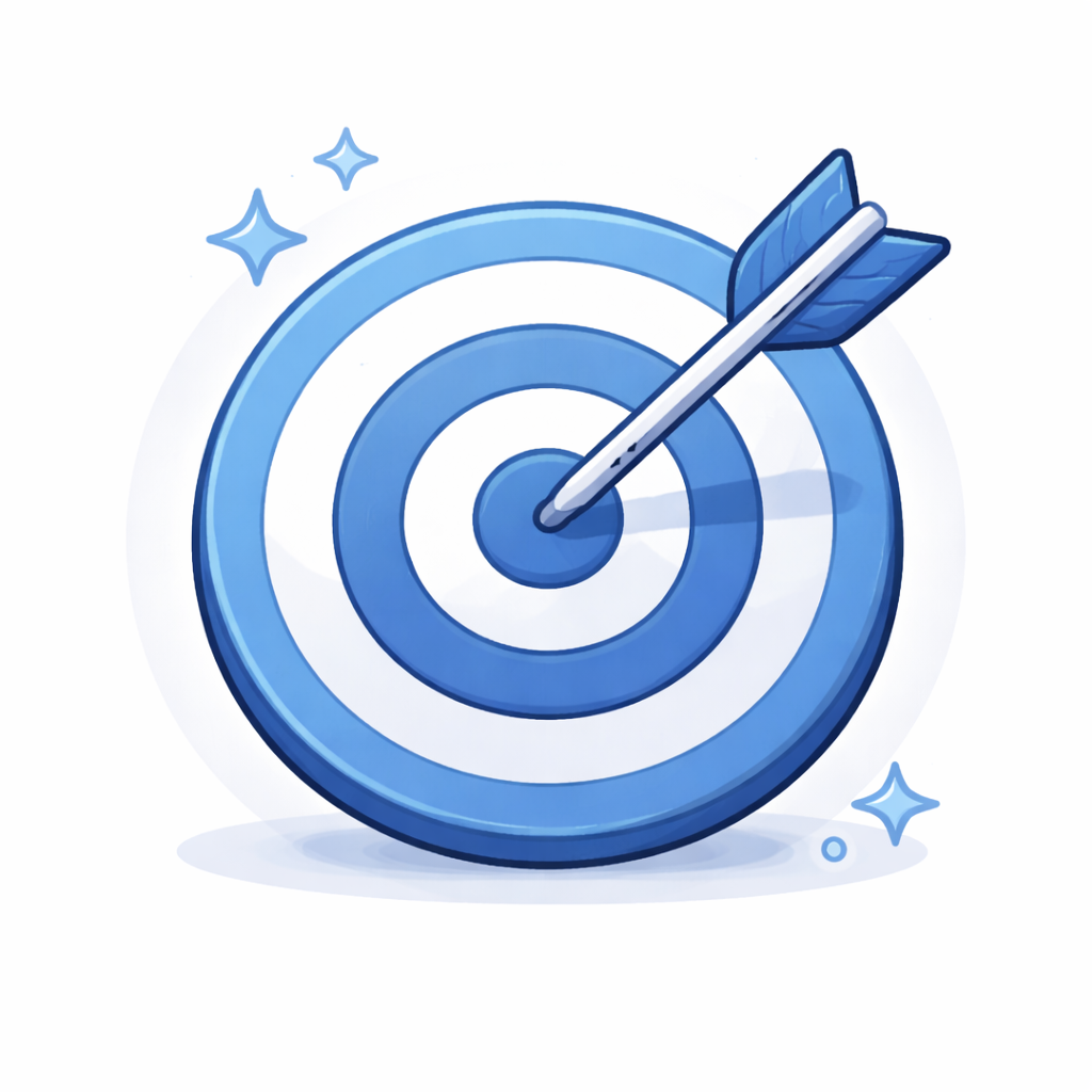 Generated with AI and Author: Target or goal symbol