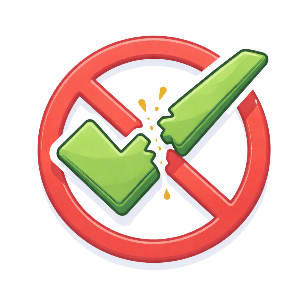 Generated with AI and Author: Broken assumption symbol